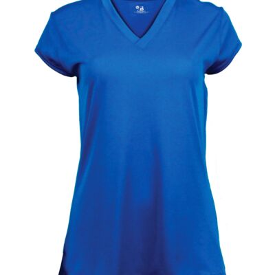 Solid Color Cap Sleeve Ladies Jersey Thumbnail
