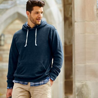 J.America Adult Tri-Blend Hooded Fleece Thumbnail